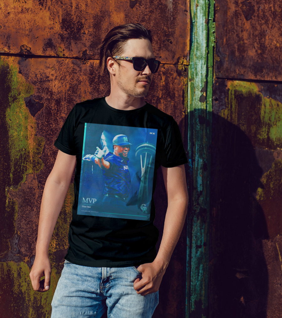 Elías Díaz MVP Colorado Rockies Seattle Skyline T-Shirt