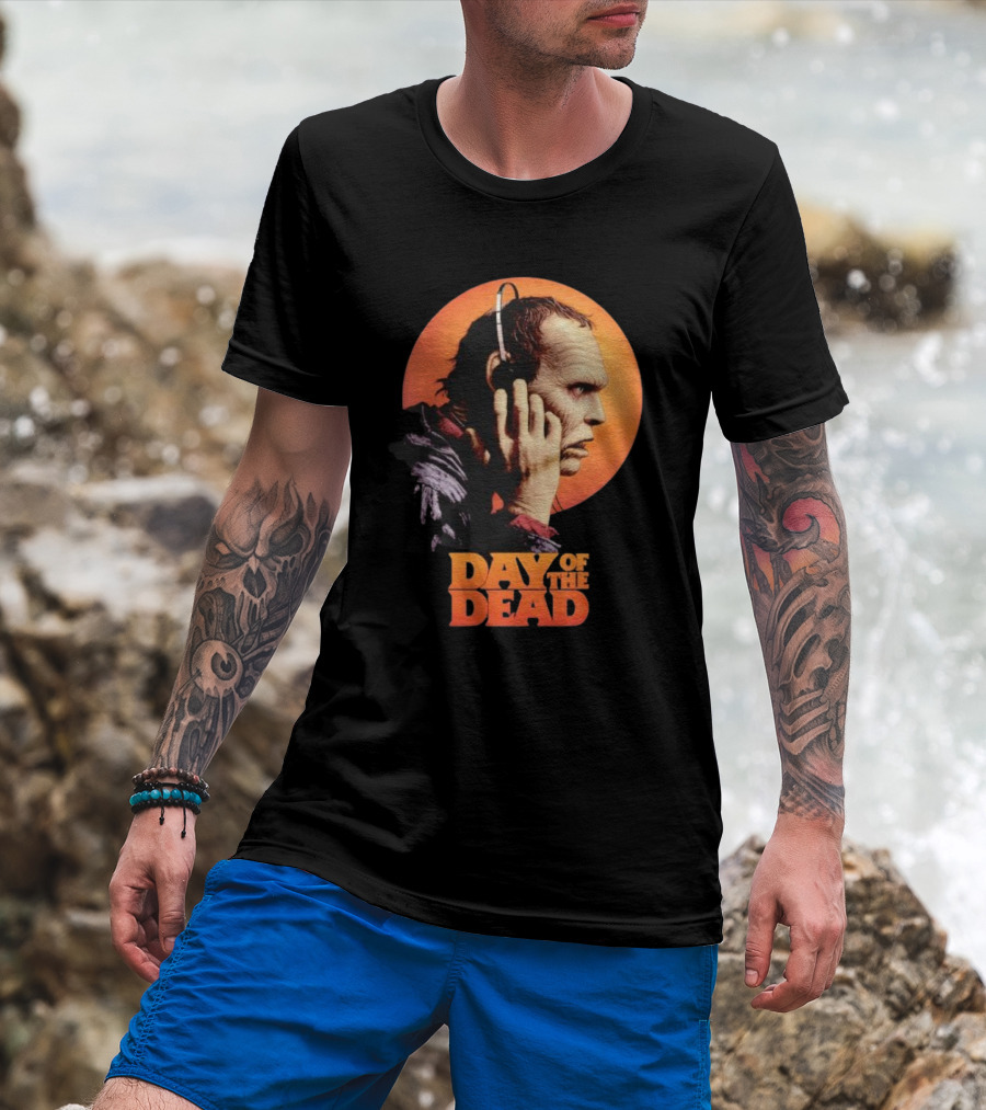 Day Of The Dead Bub Listening With Headphones T-Shirt