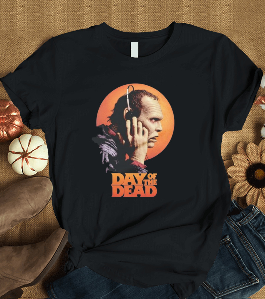 Day Of The Dead Bub Listening With Headphones T-Shirt
