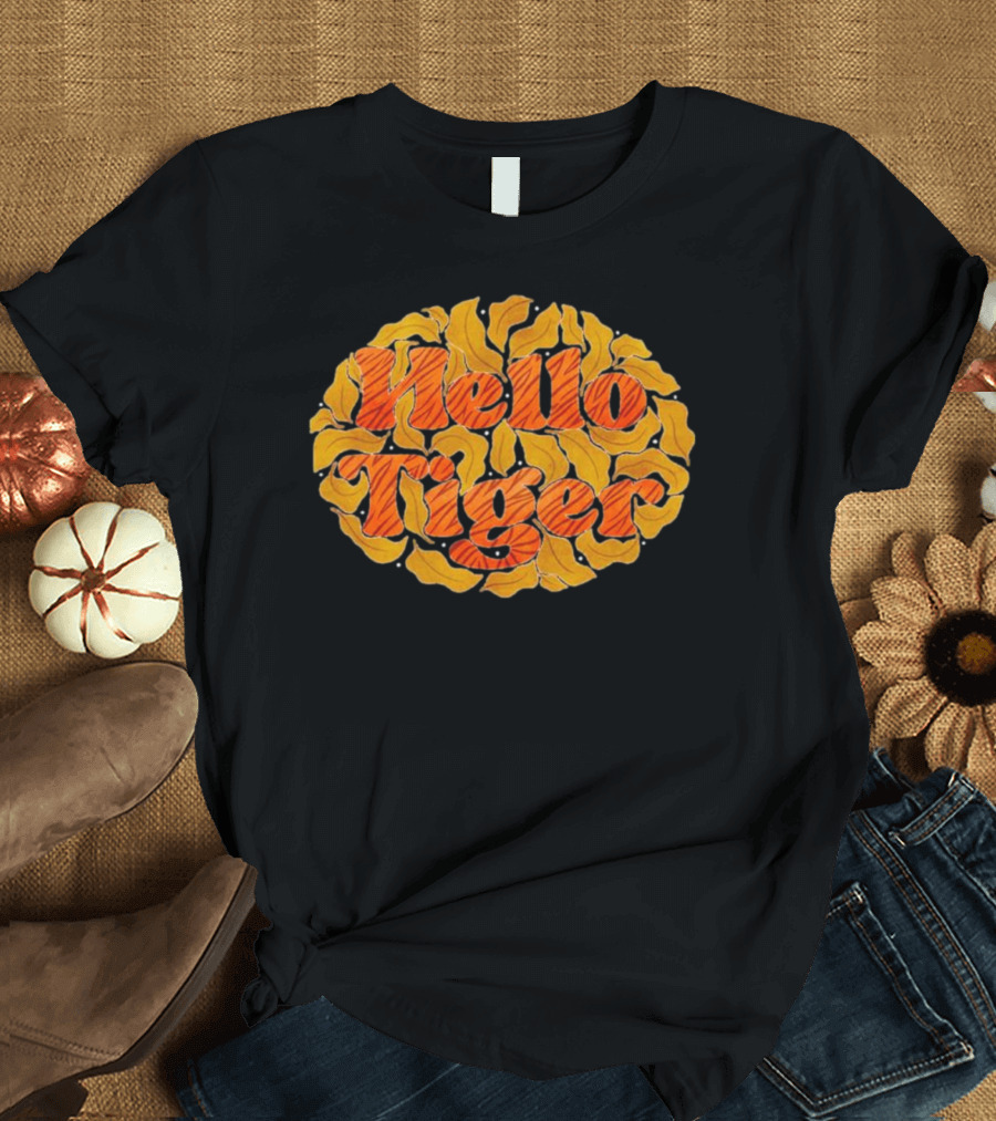 Hello Tiger Bold Leaves T-Shirt