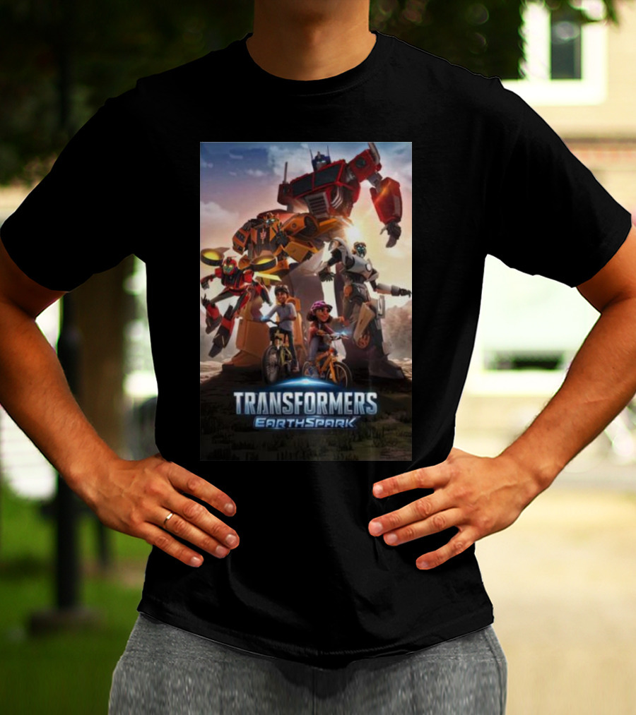Transformers Earthspark Optimus Prime And Friends Adventure Scene T-Shirt
