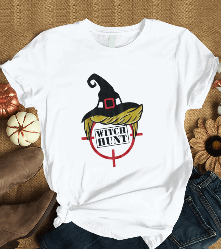 Witch Hunt Crosshairs Hat And Hair On Target T-Shirt