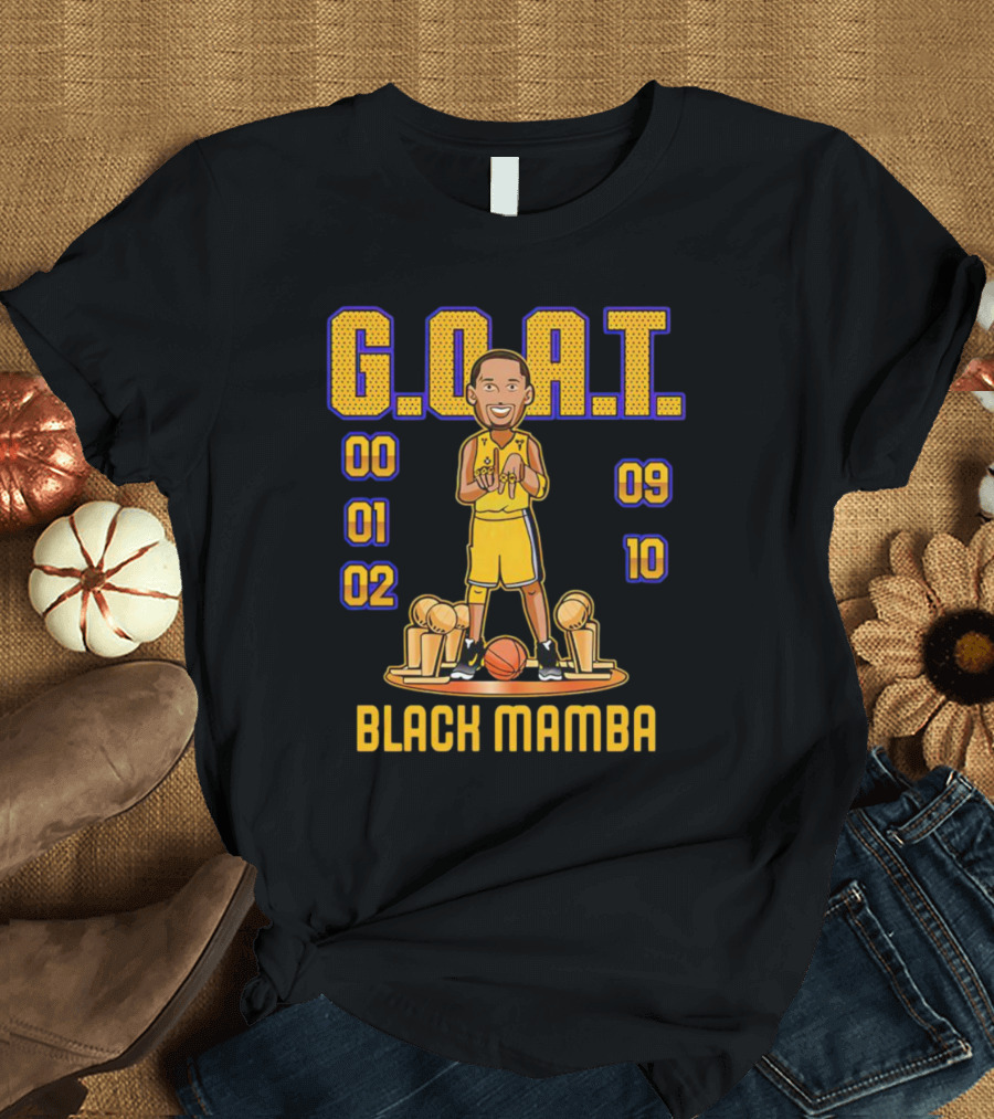 G.O.A.T. Black Mamba Basketball Legend 00 01 02 09 10 T-Shirt