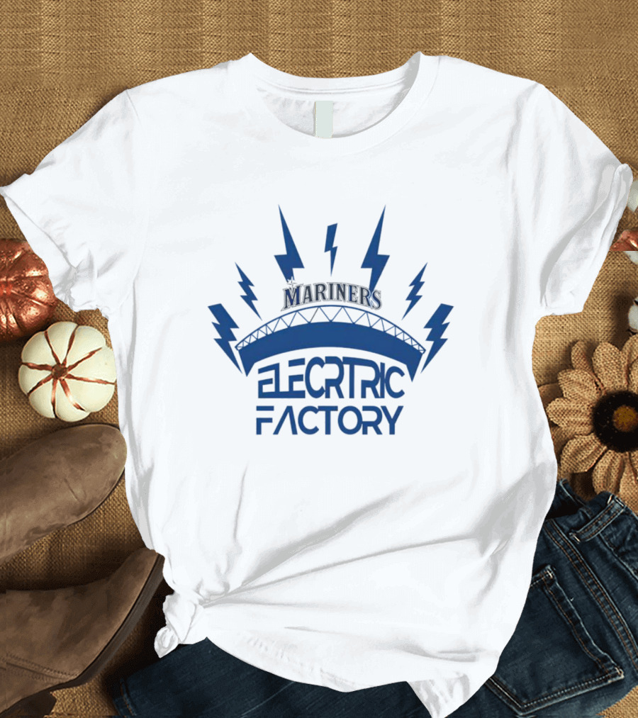 Mariners Electric Factory Lightning Bolts And Arch T-Shirt