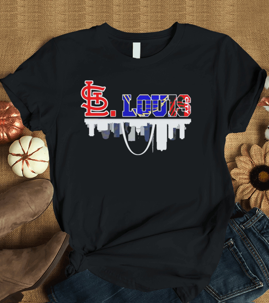 St Louis Sports City Skyline Inspired T-Shirt
