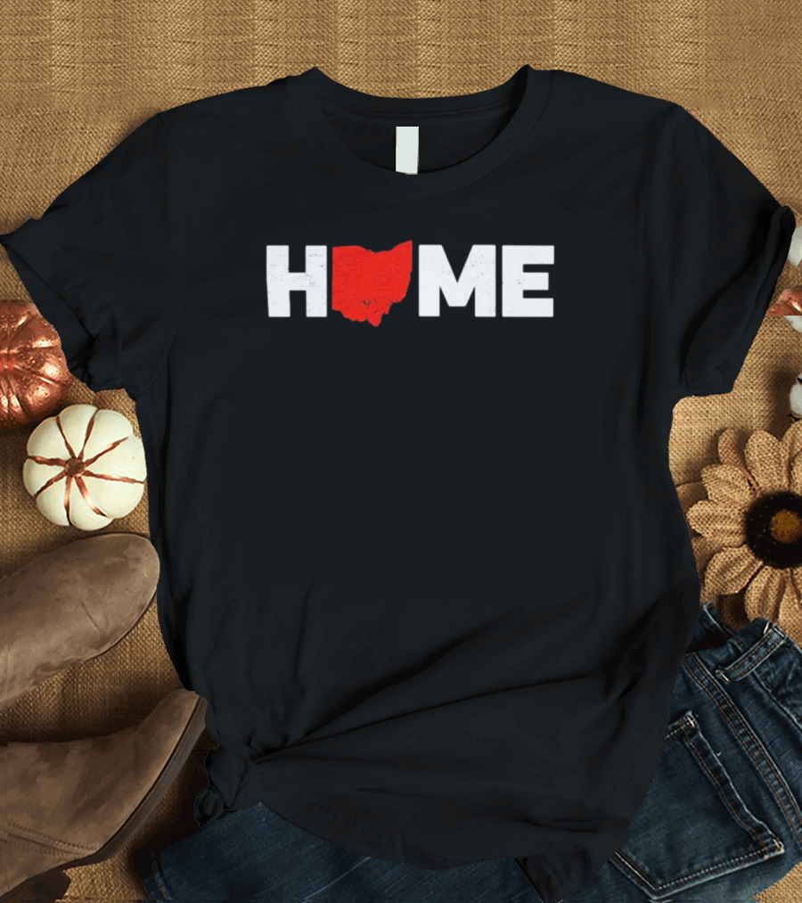 Frank LaRose Ohio Home State Map Typography T-Shirt