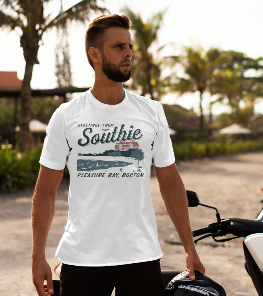Greetings From Southie Pleasure Bay Boston Scenic Water View T-Shirt