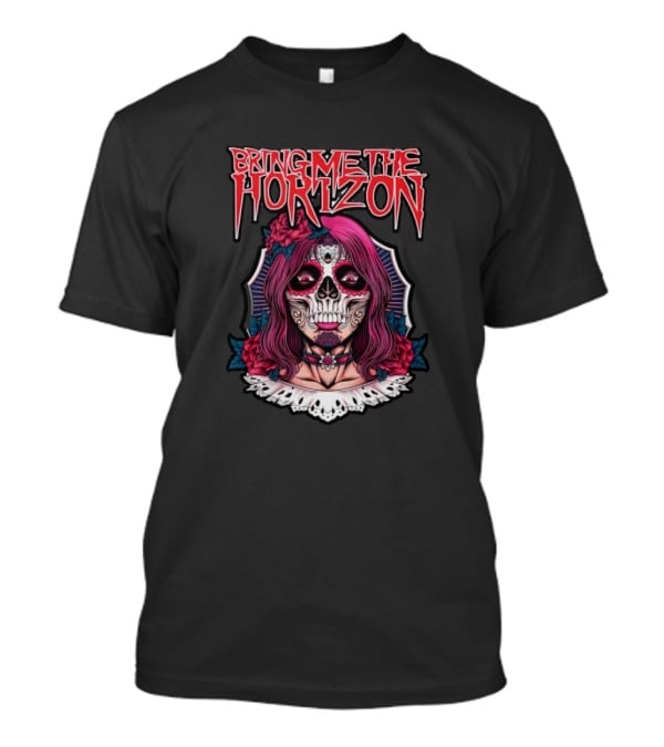 Bring Me The Horizon Dia De Los Muertos Style Skull T-Shirt