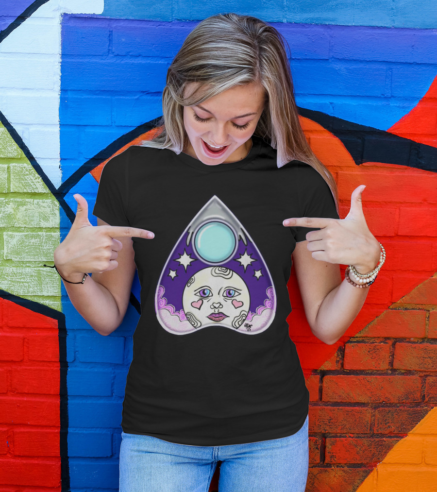 Moon Planchette Stars Face Heart Eyes T-Shirt