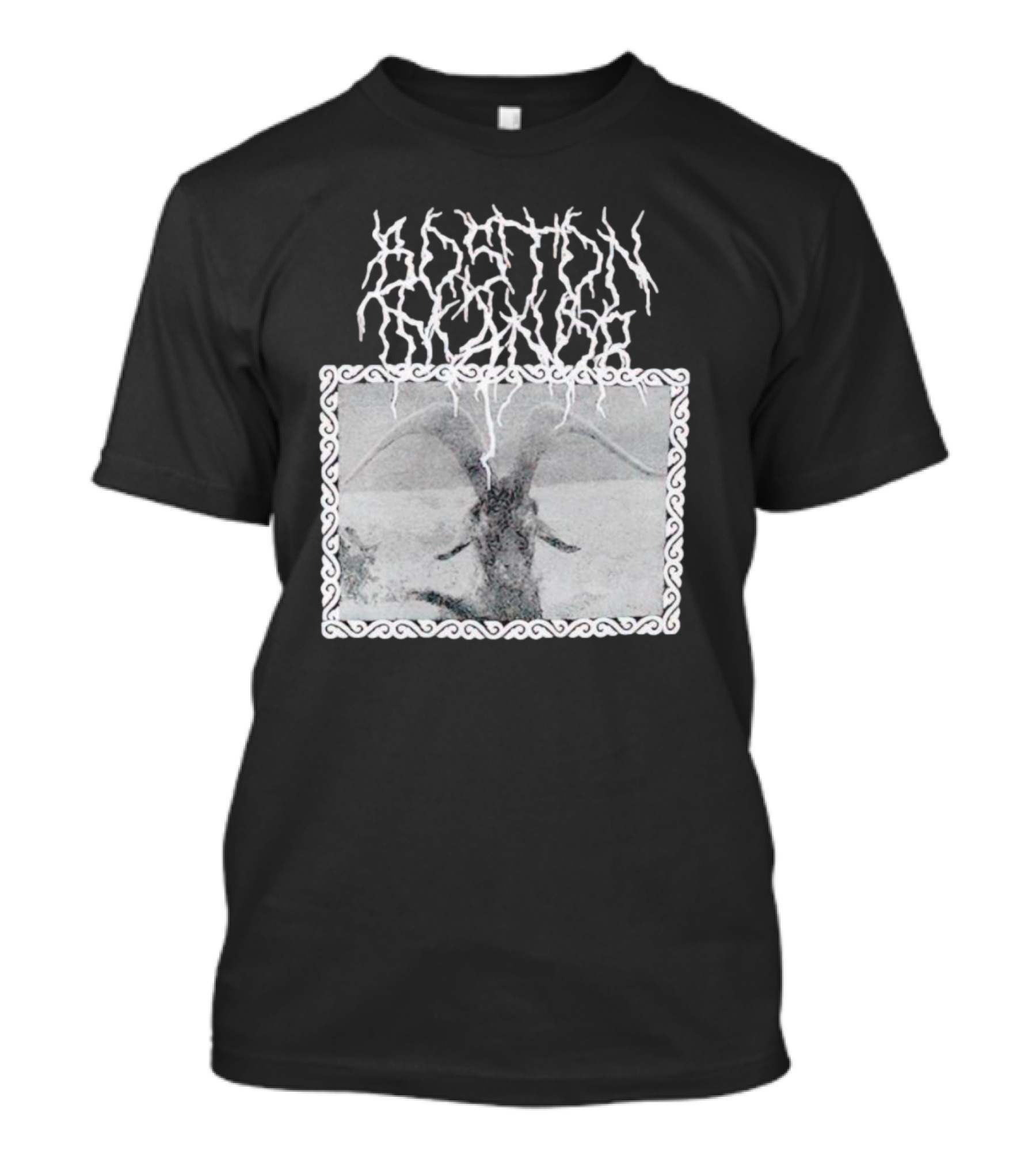 Boston Manor Goat Black Metal Style Monochrome T-Shirt
