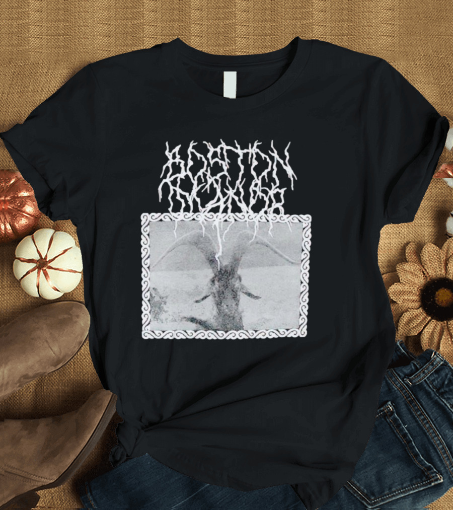 Boston Manor Goat Black Metal Style Monochrome T-Shirt