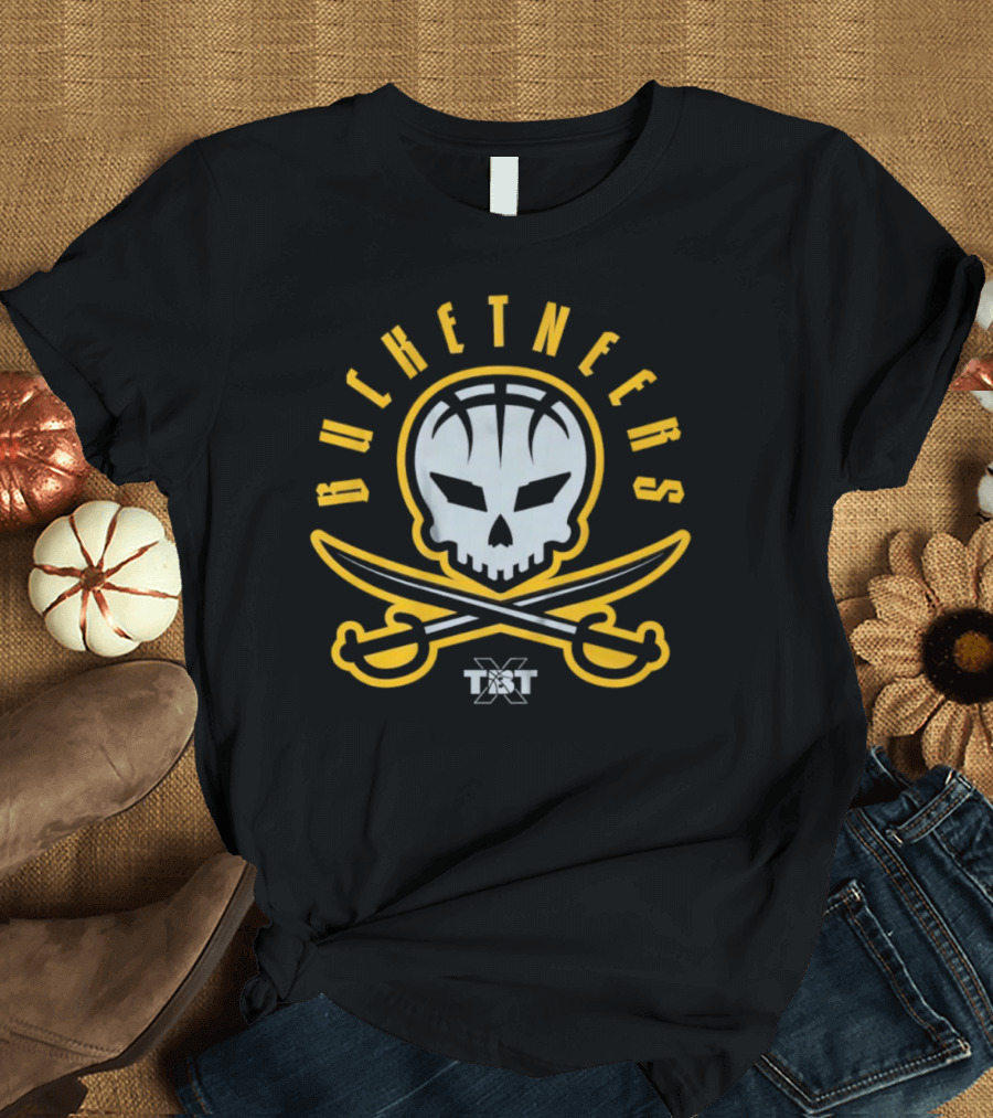 Bucketneers TBT Skull Basketball Swords T-Shirt