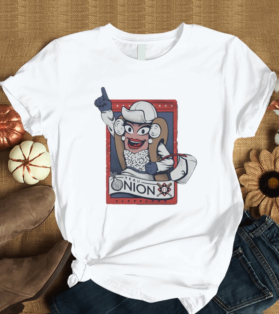 Cleveland Team Onion Hot Dog Character With Stars And Onions T-Shirt