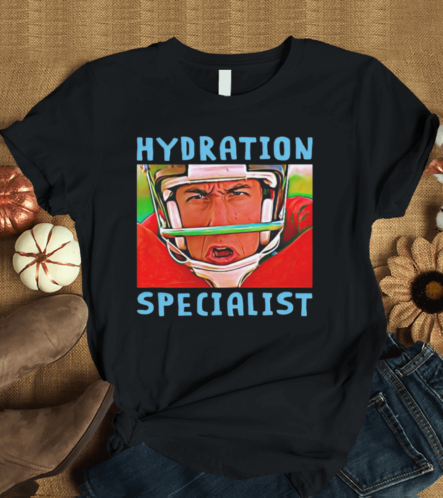 Hydration Specialist Football Helmet Player T-Shirt