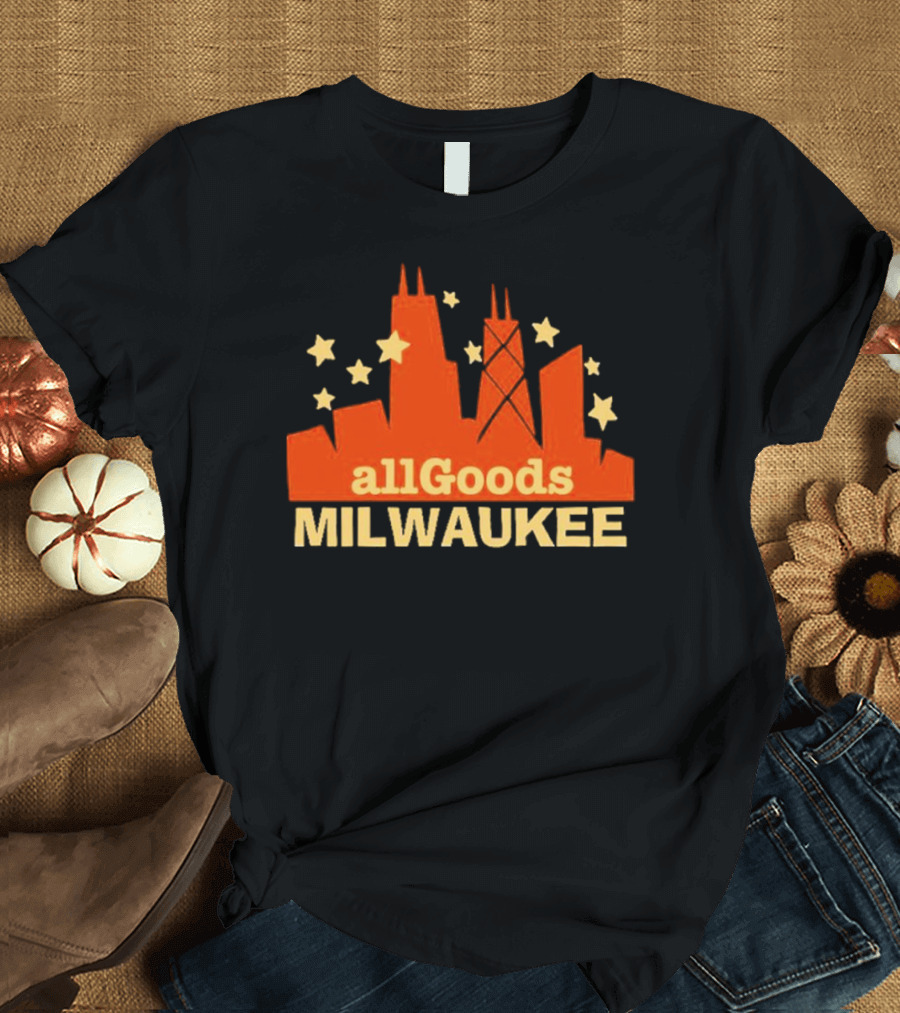 AllGoods Milwaukee Skyline Stars T-Shirt
