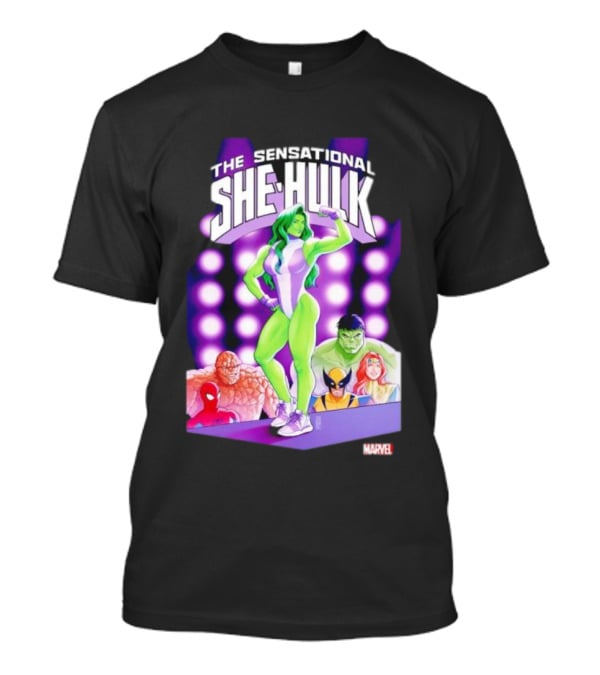 The Sensational She-Hulk Marvel Comic Heroes Hulk Spider-Man Wolverine T-Shirt