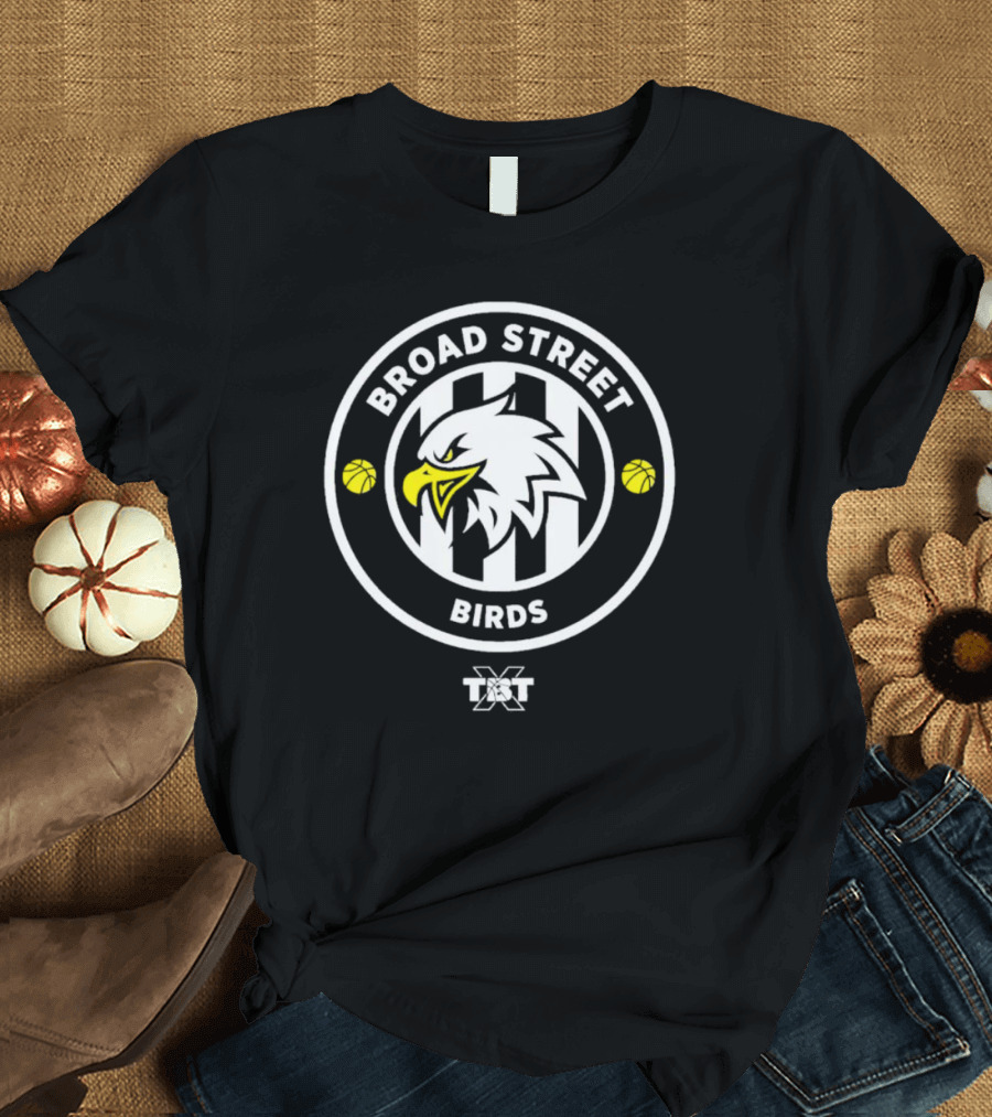 The Basketball Tournament Broad Street Birds TBT Logo Eagle Basketball T-Shirt