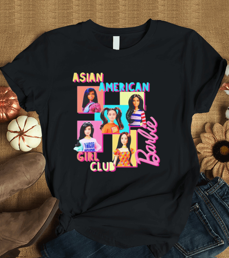 Asian American Girl Club Barbie Dolls T-Shirt
