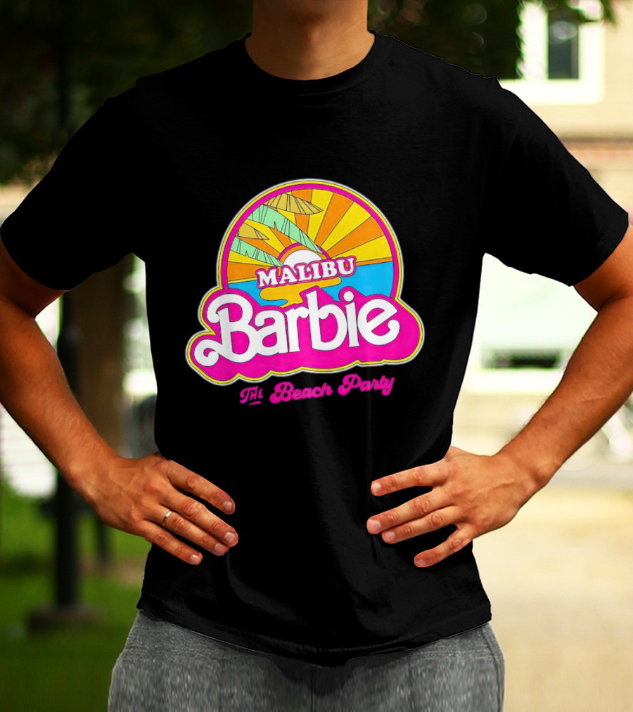Malibu Barbie The Beach Party Retro Sunburst T-Shirt