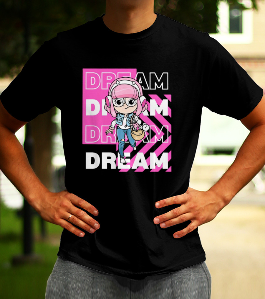 Dream Remix Pink Headphones Girl T-Shirt