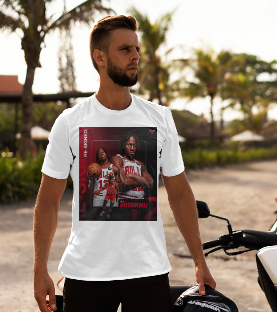 Chicago Bulls Ayo Dosunmu Re-Signed Number 12 T-Shirt