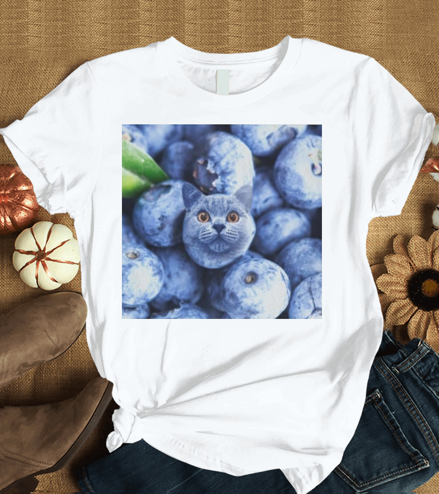 Cat Blueberries Meme T-Shirt