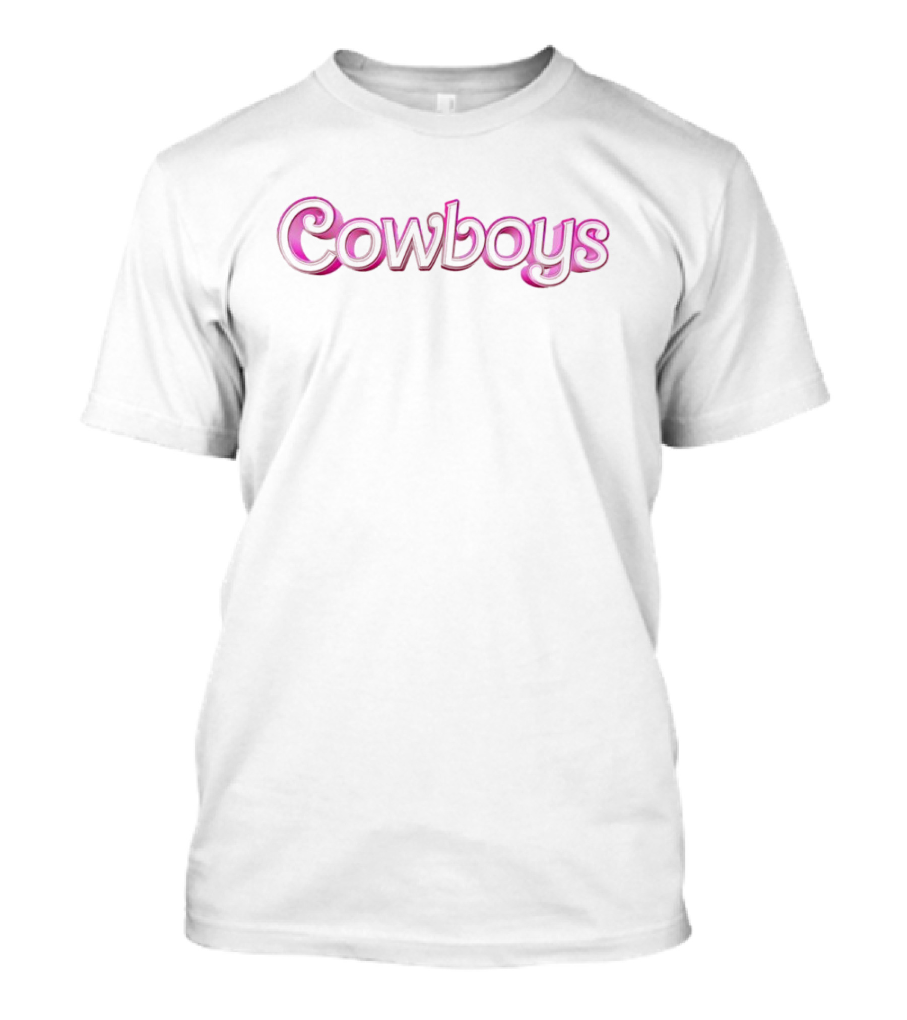 Dallas Cowboys Barbie Cowboys Pink Text Fashion T-Shirt