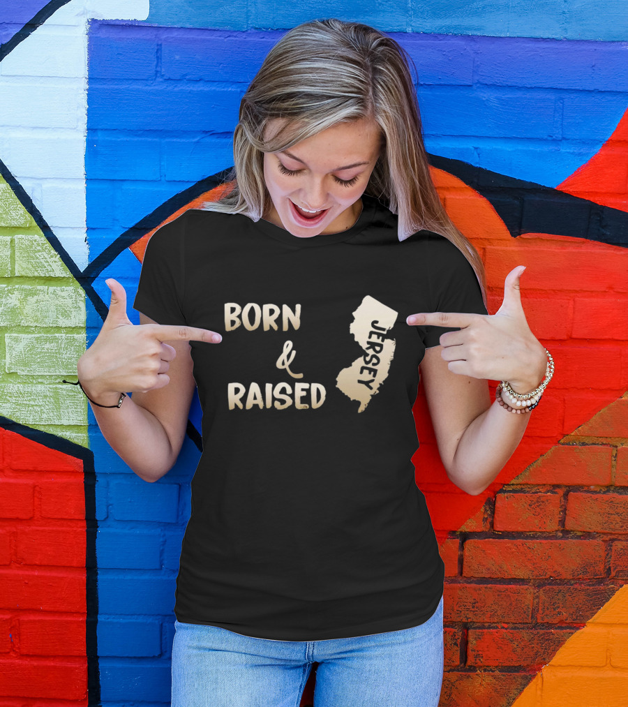 Born And Raised Jersey State Pride T-Shirt