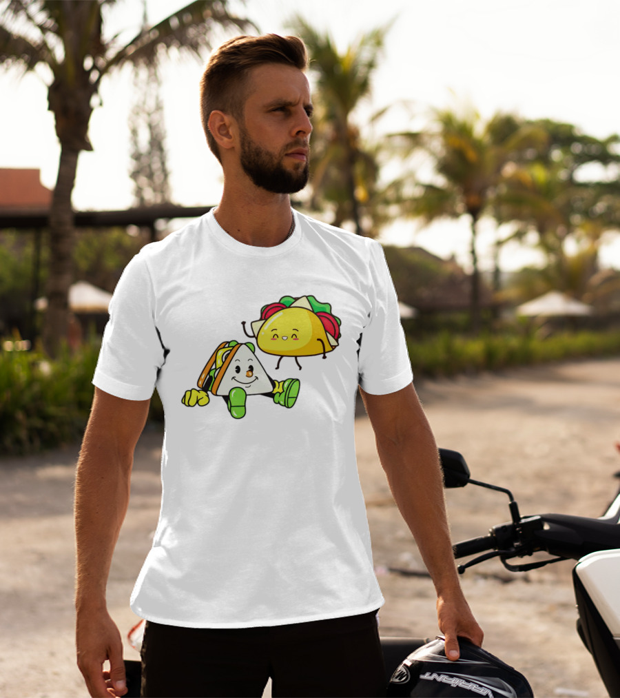 Tacos Friendship Day Happy Taco And Sandwich Duo T-Shirt