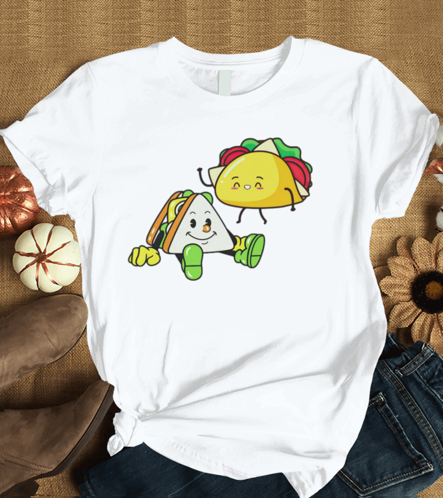 Tacos Friendship Day Happy Taco And Sandwich Duo T-Shirt