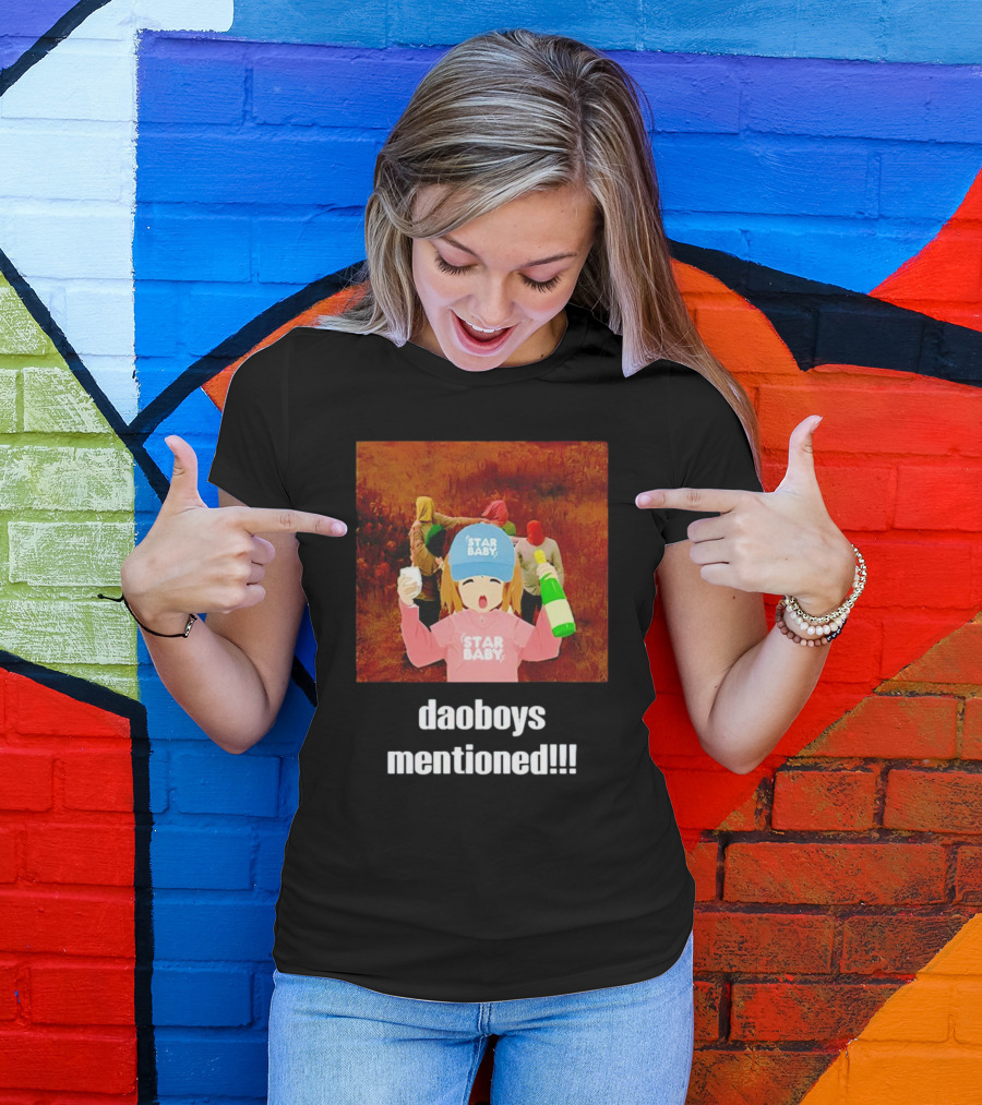 Daoboys Mentioned Star Baby Anime Style Party Scene T-Shirt