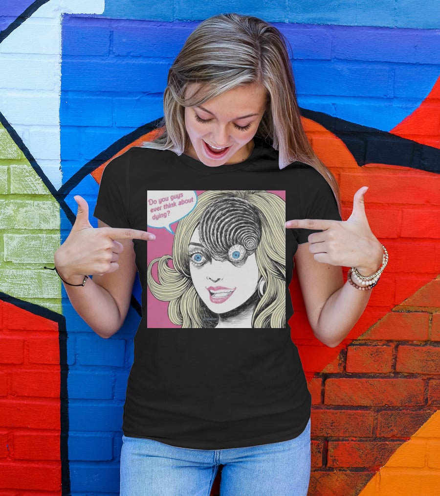 Junji Ito Barbie Do You Guys Ever Think About Dying Manga Horror Mashup T-Shirt
