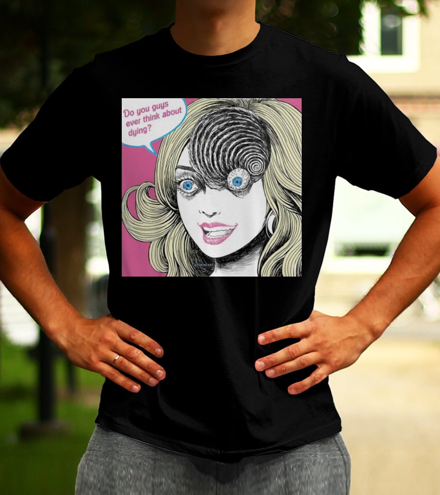 Junji Ito Barbie Do You Guys Ever Think About Dying Manga Horror Mashup T-Shirt