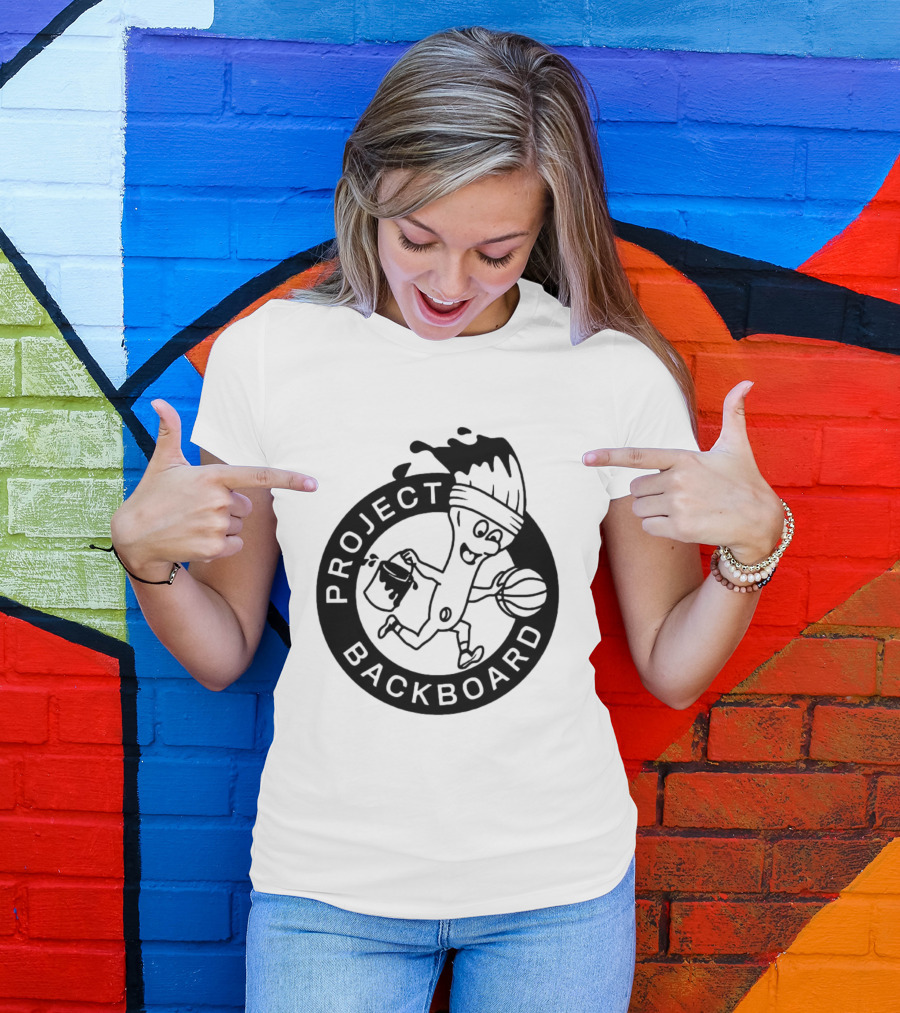 Project Backboard Paint Brush Basketball T-Shirt