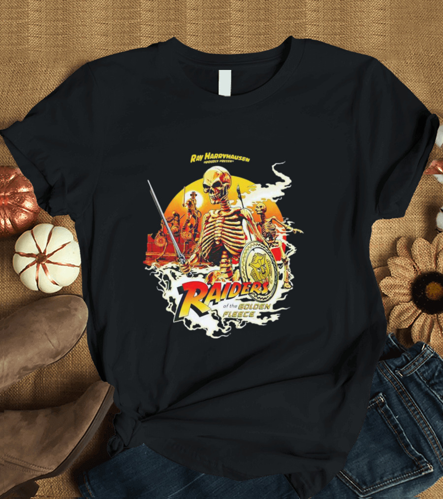 Ray Harryhausen Raiders Of The Golden Fleece Skeleton Warriors Sword Chariot Adventure T-Shirt