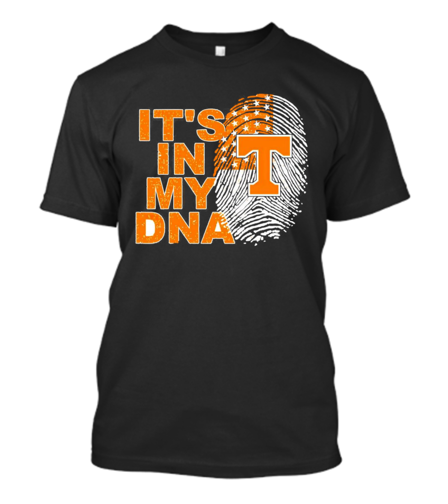 Tennessee Volunteers It's In My DNA Fingerprint American Flag T-Shirt
