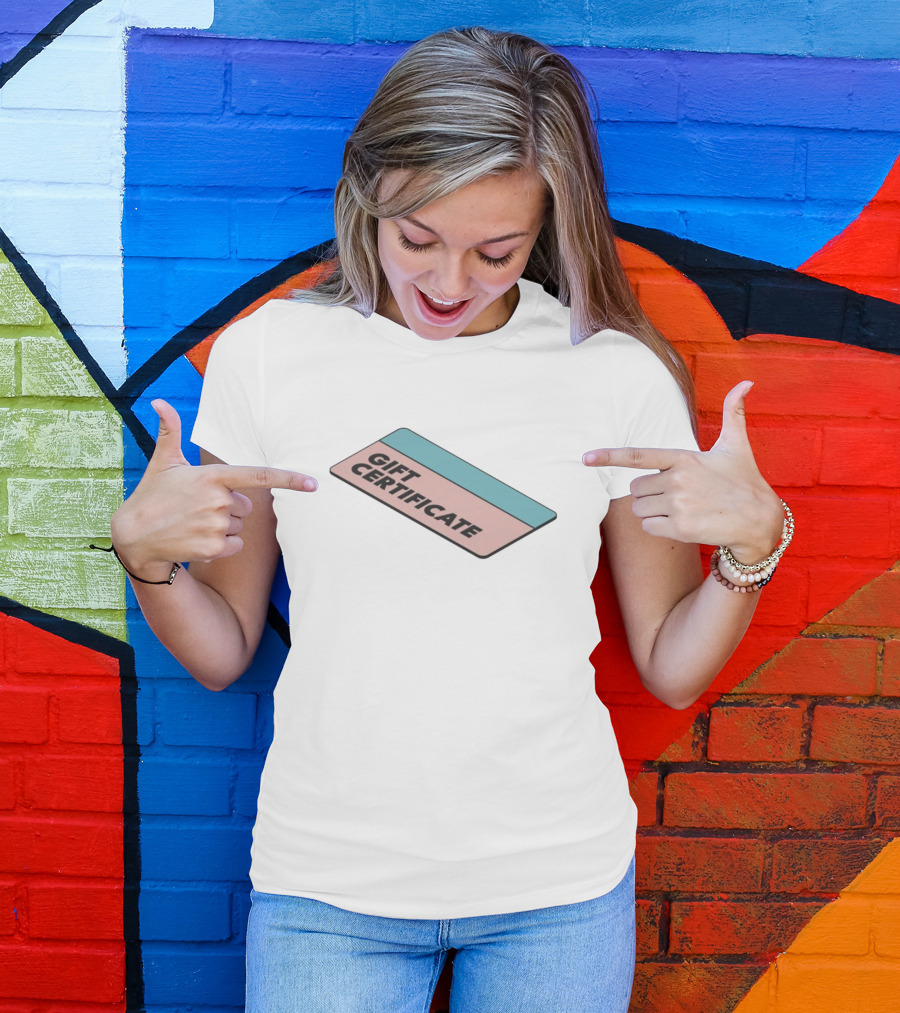 Gift Certificate Pastel Card T-Shirt