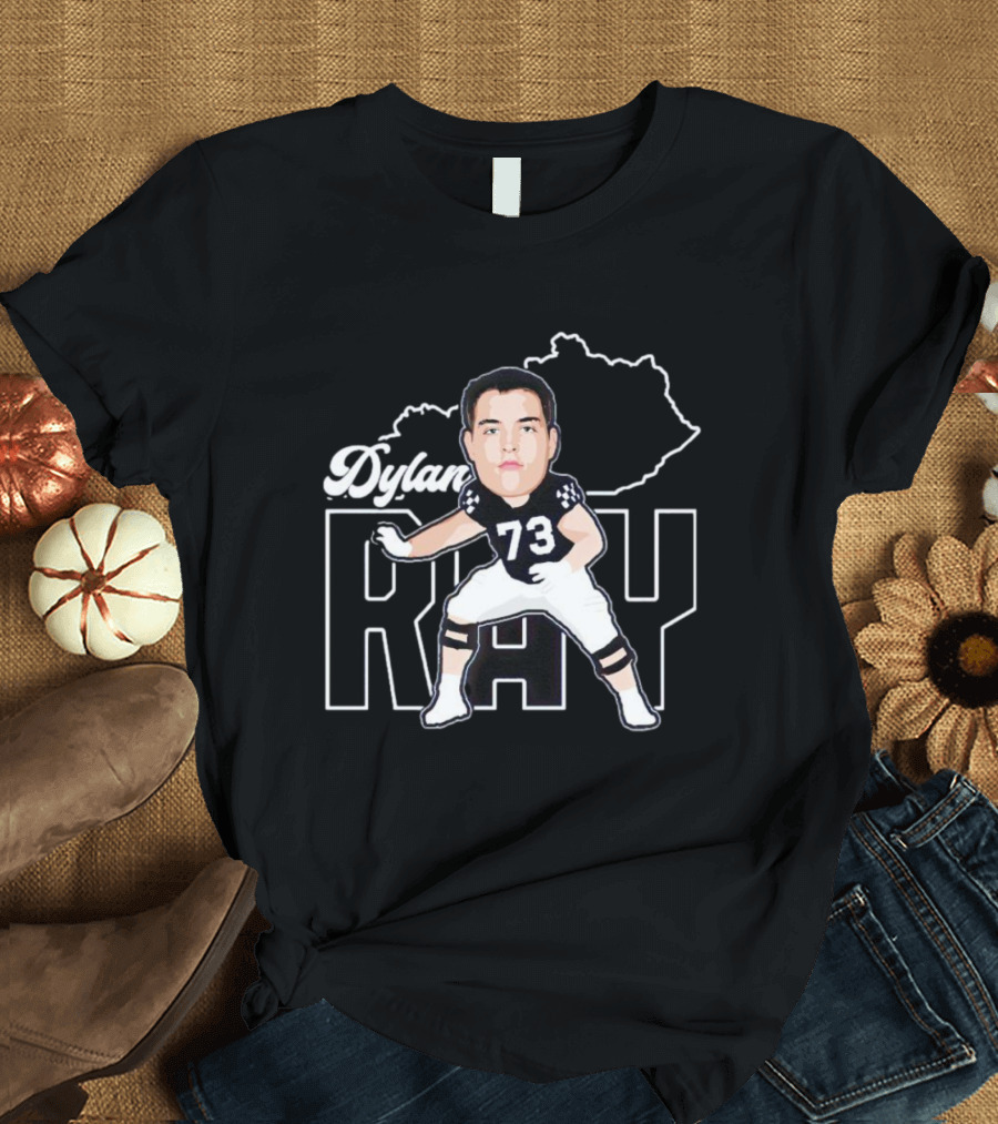 Dylan Ray 73 Kentucky Lineman Caricature T-Shirt