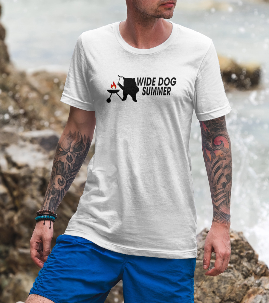 Wide Dog Summer BBQ Grilling Fun T-Shirt