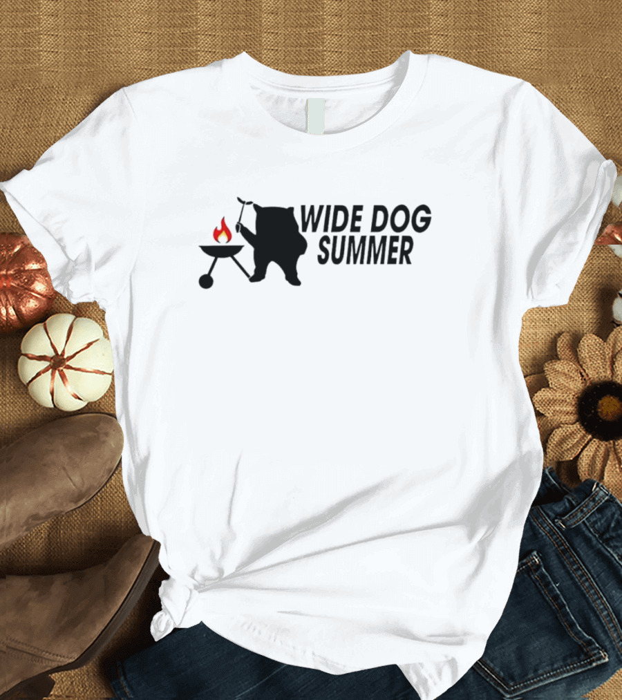 Wide Dog Summer BBQ Grilling Fun T-Shirt