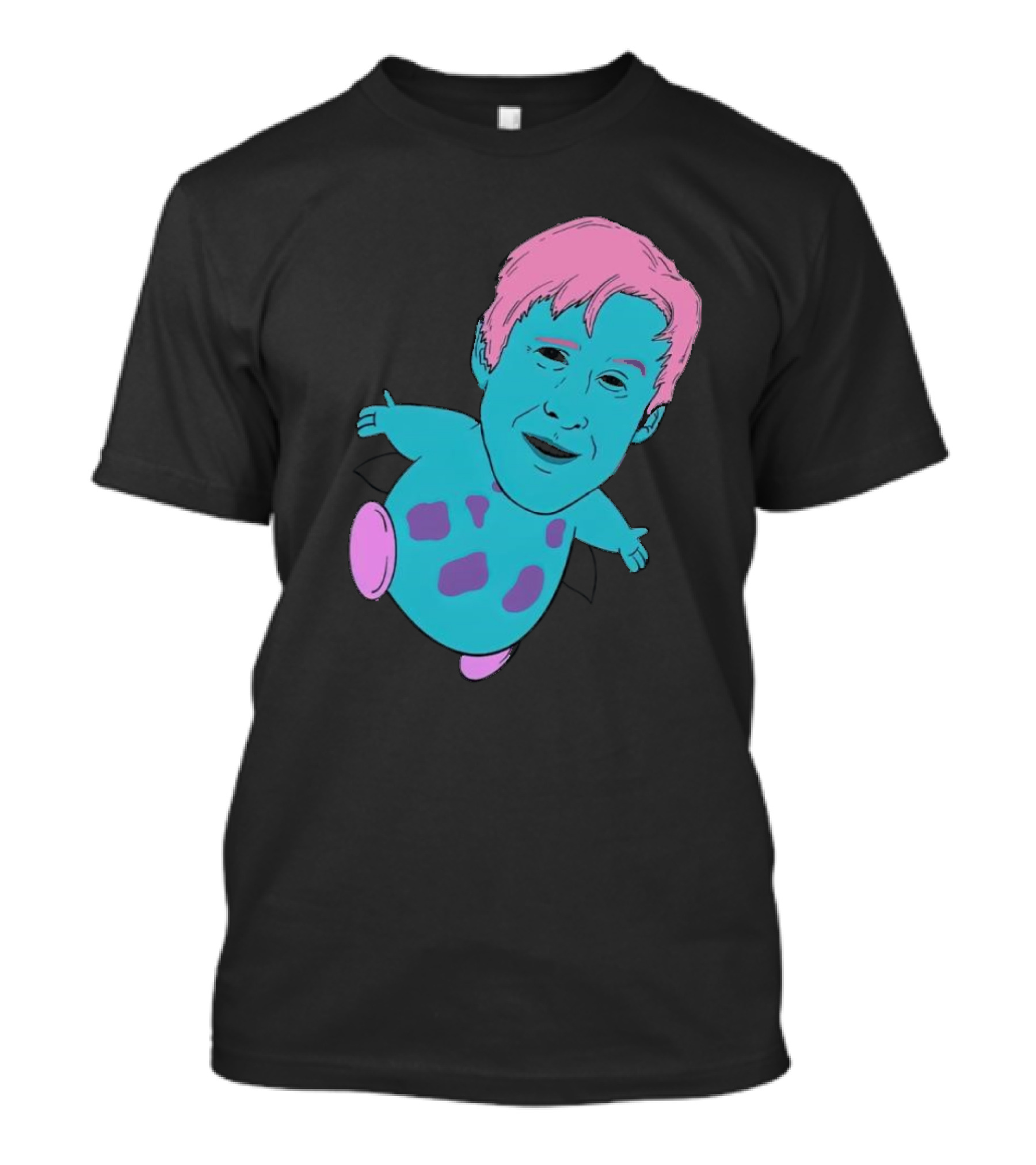 Ryan X Bibble Pink And Blue Character Fusion T-Shirt