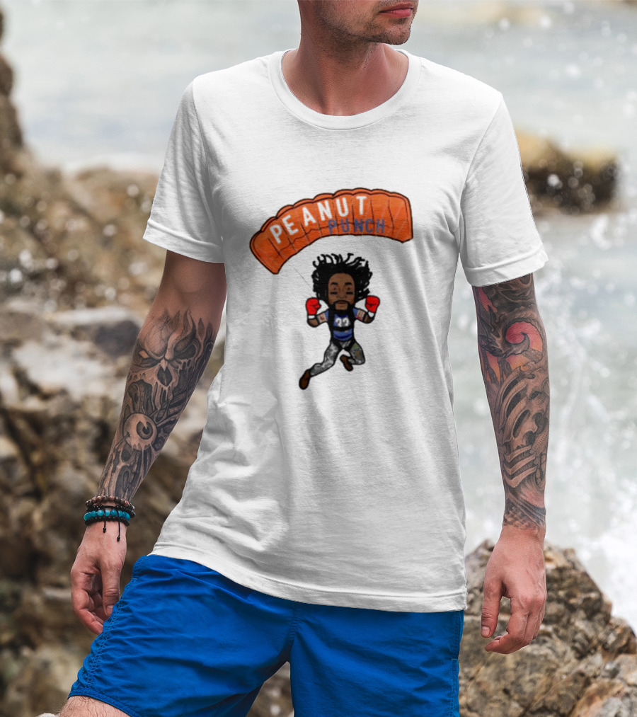 Charles Tillman Peanut Punch Parachute Skydiving Adventure T-Shirt