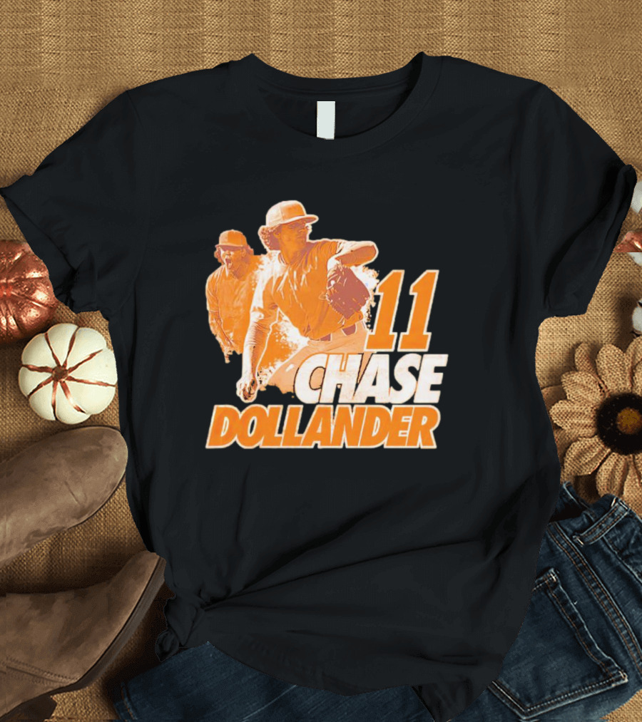 Chase Dollander 11 Baseball Action Player T-Shirt