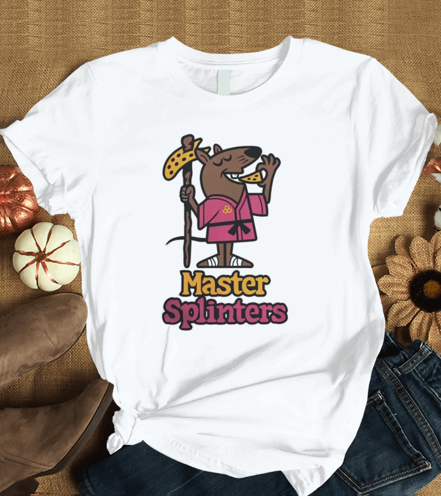 Master Splinters Pizza Slice Lover Ninja Rat T-Shirt