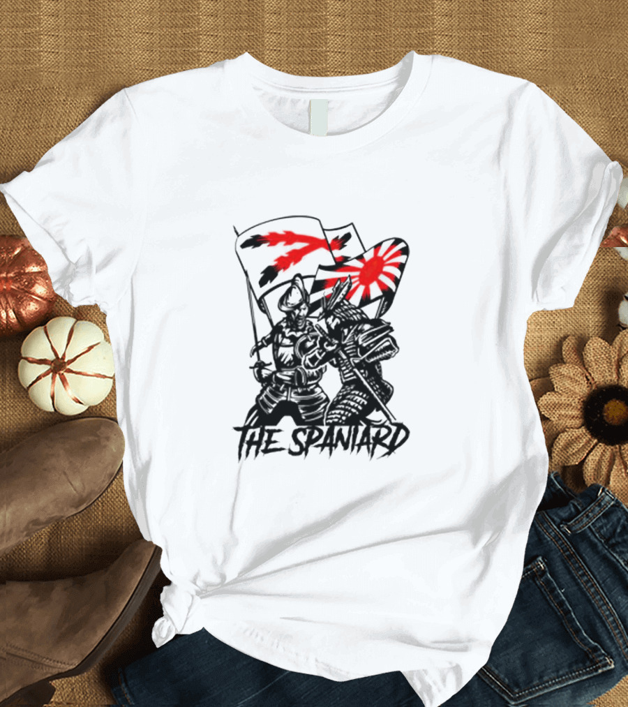 The Spaniard Knight With Dual Red Flags T-Shirt