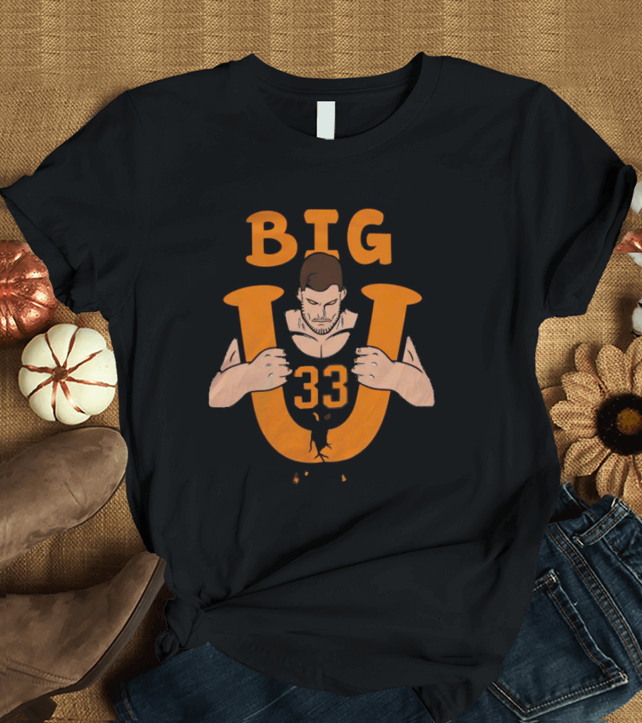 Big U 33 Uros Plavsic Basketball Player Strength T-Shirt
