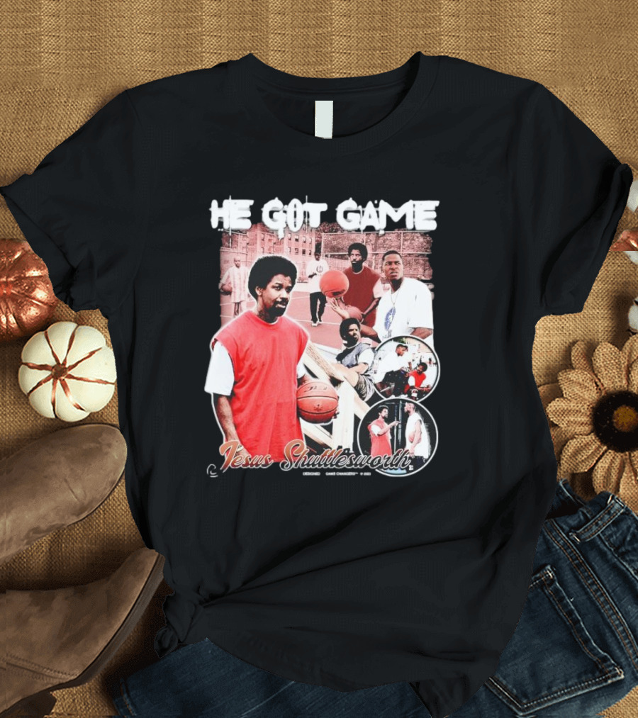 He Got Game Jesus Shuttlesworth Urban Basketball Scene 1998 T-Shirt