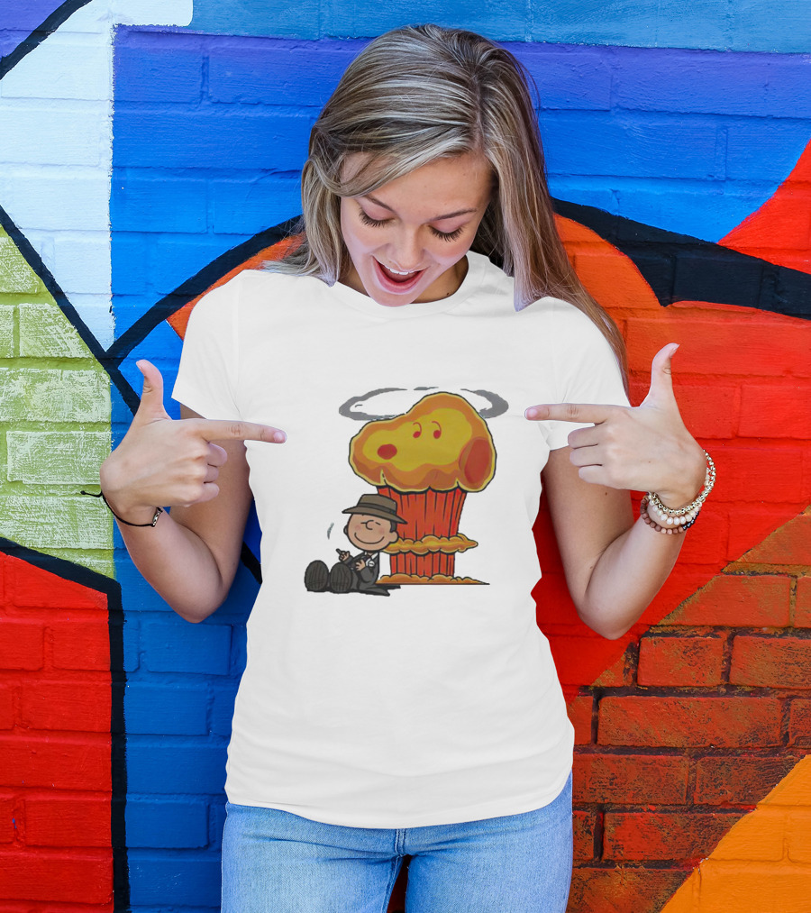 Oppeanutheimer Snoopy Explosion With Charlie Brown Smoking T-Shirt