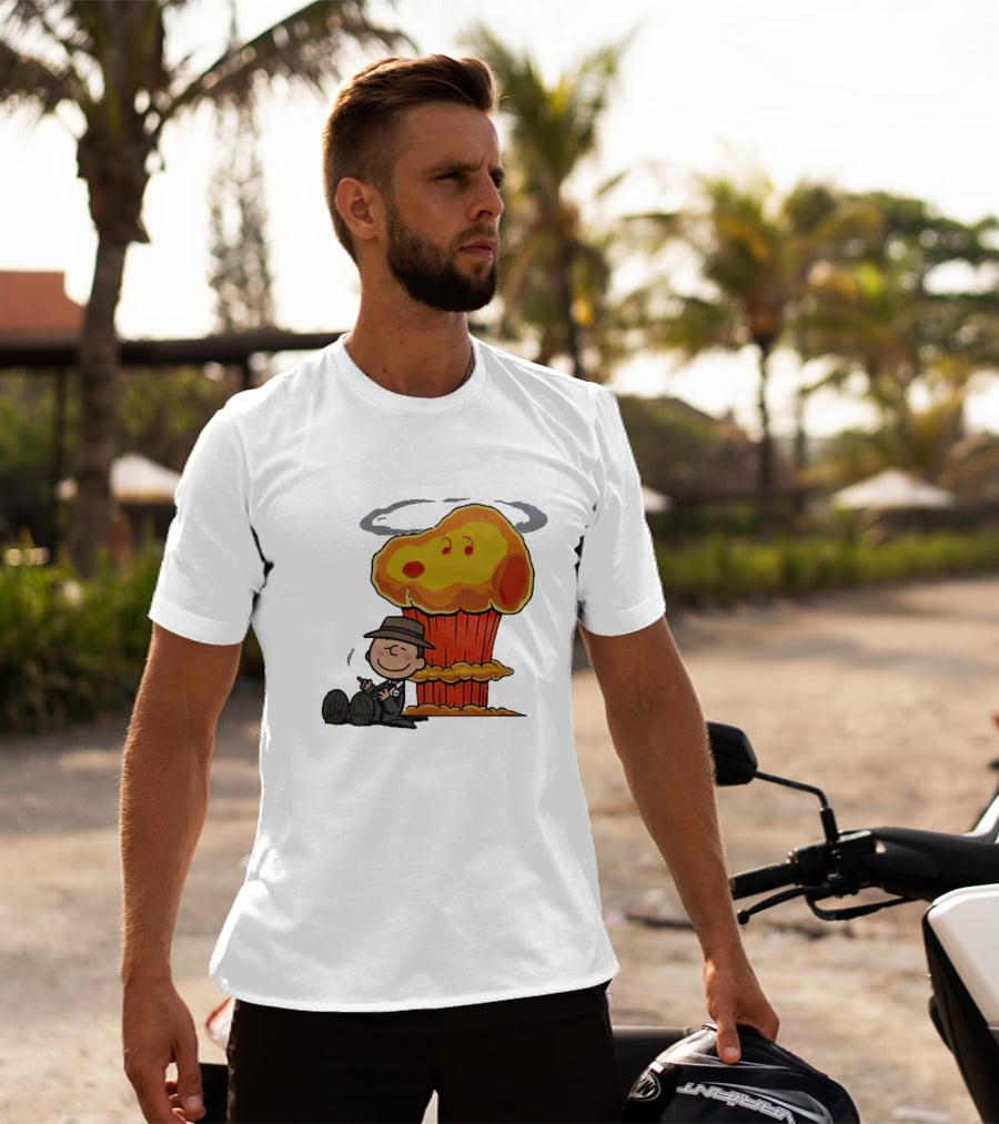 Oppeanutheimer Snoopy Explosion With Charlie Brown Smoking T-Shirt