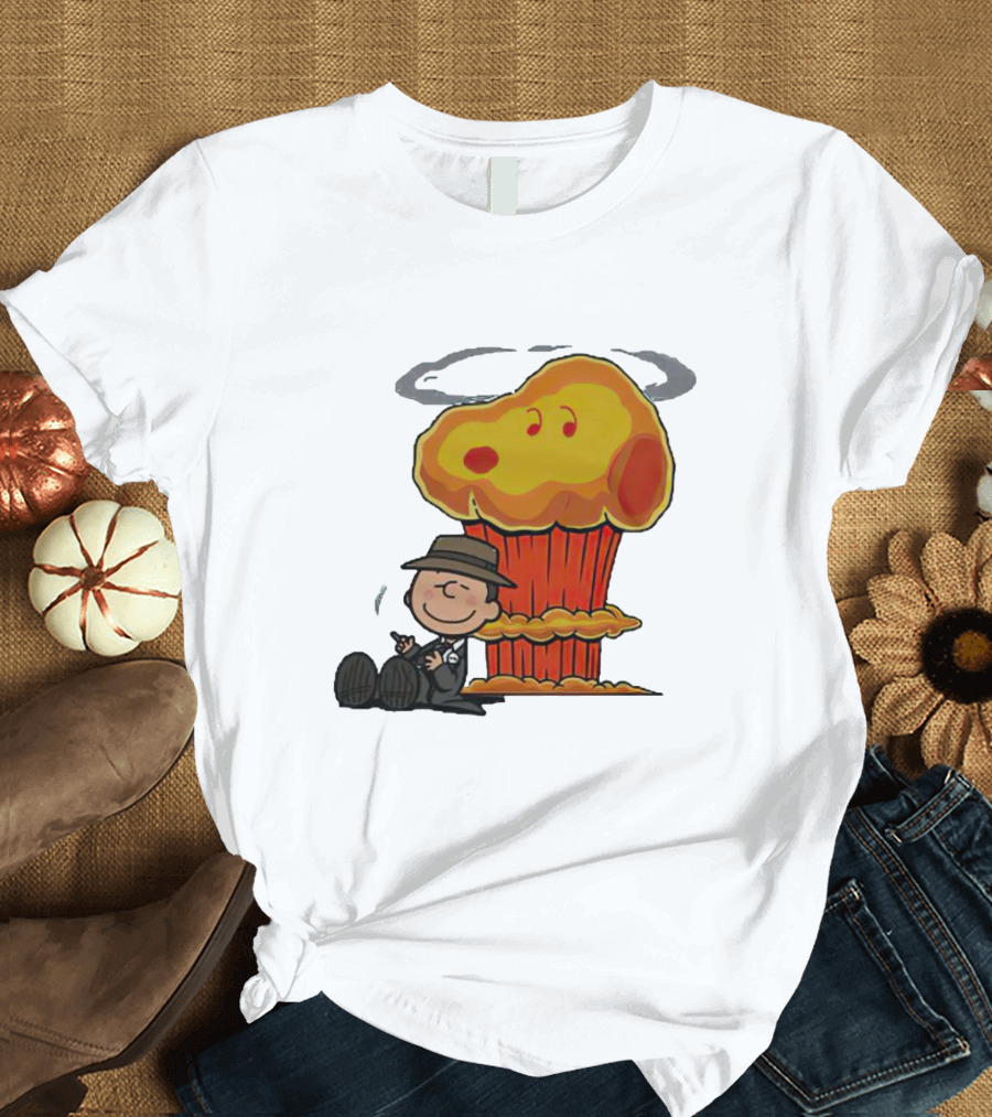 Oppeanutheimer Snoopy Explosion With Charlie Brown Smoking T-Shirt